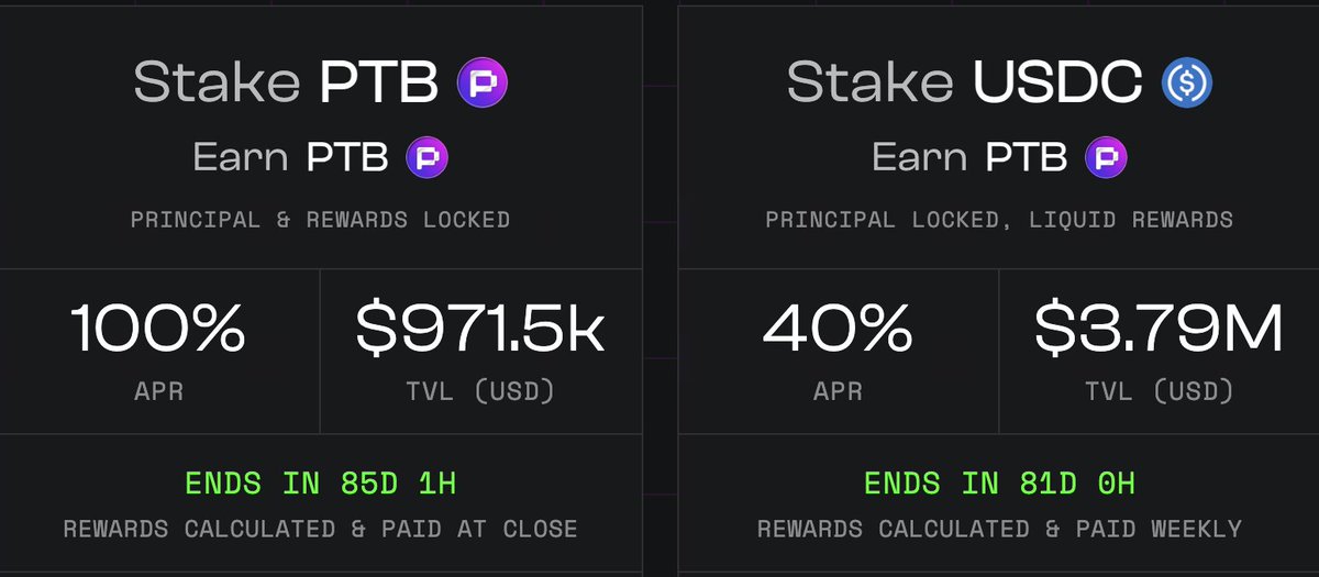 ForestStaking's tweet photo. Check out the amazing APR on these pools at @PortaltoBitcoin 

40% APR on USDC is literally free money and 100% APR on $PTB before the actual product goes live is huge!

Stake via the portal here - https://t.co/Fdik7aQrUX https://t.co/h9CqAJUOoG