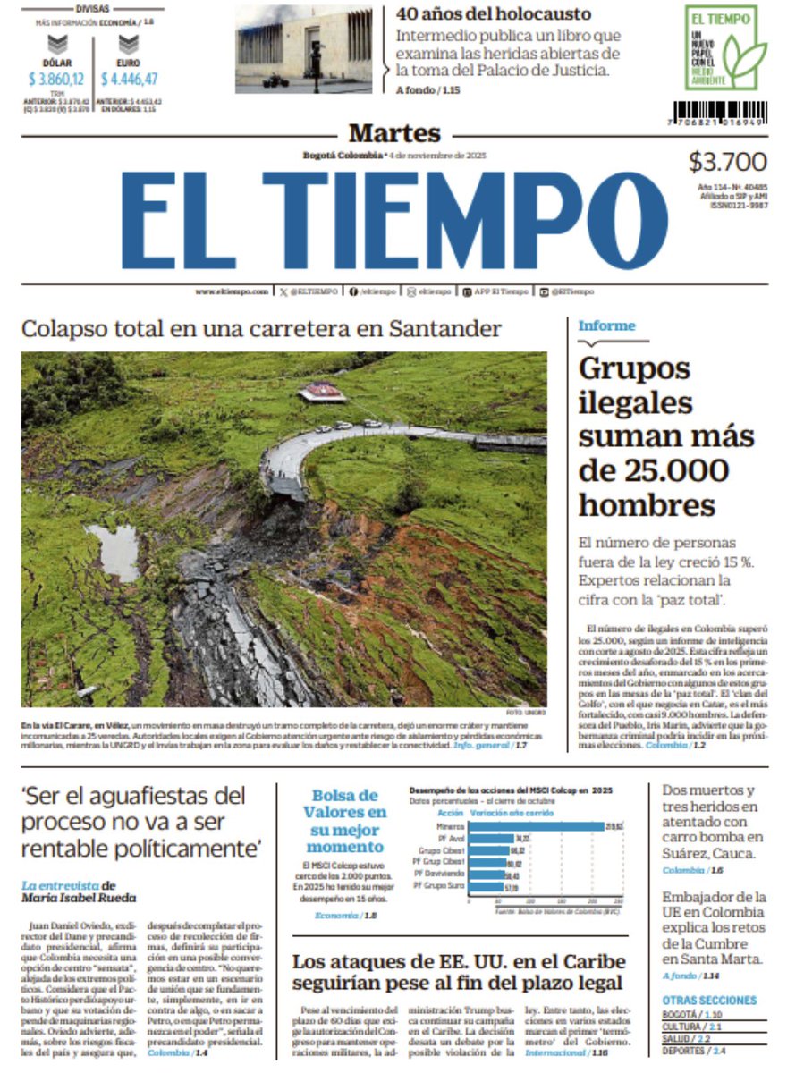 <a href="/IvanCepedaCast/">Iván Cepeda Castro</a> Señor <a href="/IvanCepedaCast/">Iván Cepeda Castro</a> responda por el fracaso de su trabajo como negociador de paz, en todas las mesas de diálogo que ha participado 
Asuma su responsabilidad 
Más de 25.000 bandidos armados tomándose el país lo demuestran