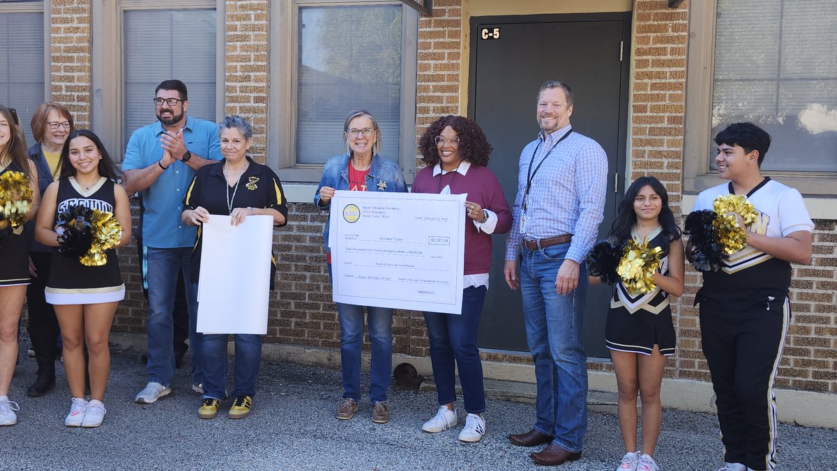 The D.A.E.P. is Super Proud for Coach Autry &amp; Mrs. Taylor ( Math ) for receiving their Grant Money today. Thank you to the SHS Band &amp;  Cheer Squad for coming out as well to support our Awesome Teachers.