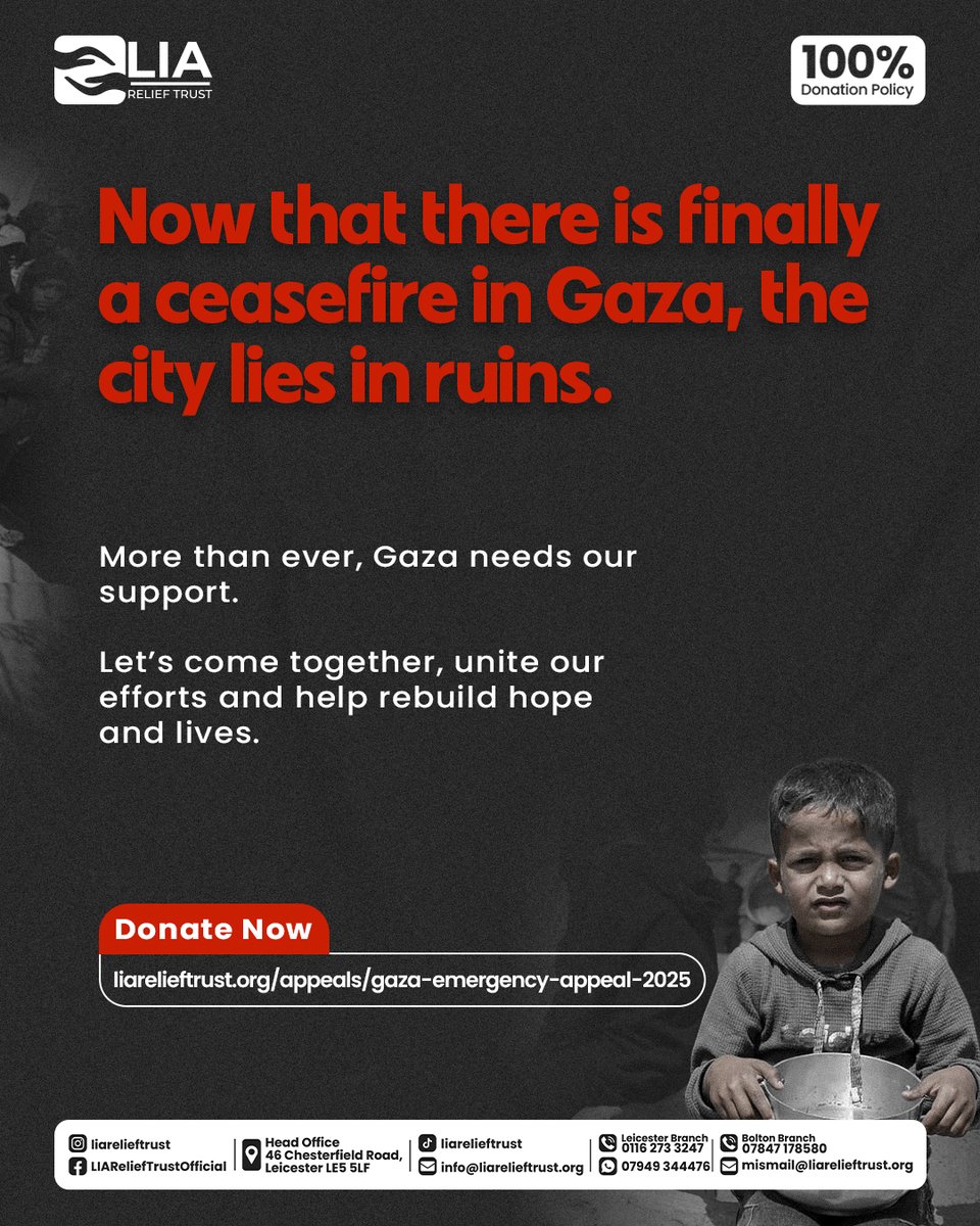 LIAReliefTrust's tweet image. Gaza needs us — now. 💔
No food. No safety. No certainty.
LIA Relief Trust is there, delivering life-saving aid.
✨ You can make a difference today.
👉 liarelieftrust.org/appeals/gaza-e…

#GazaEmergency #StandWithGaza  #LIAReliefTrust #MakeADifference