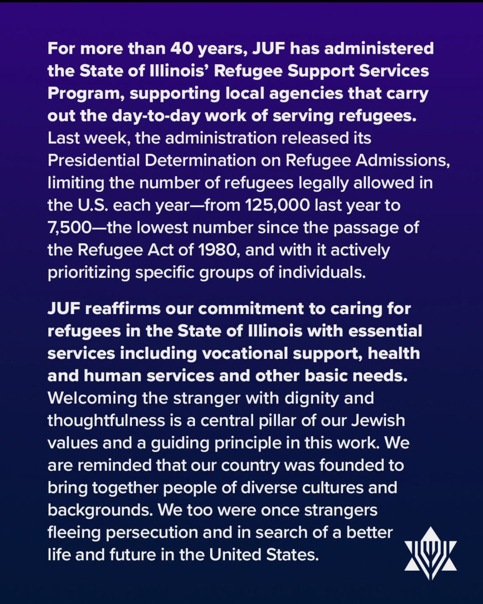 ChicagoJCRC's tweet photo. As one of the largest humanitarian organizations in the country, serving over 500,000 vulnerable Chicagoans of all faiths, ethnicities, and nationalities, supporting at-risk communities is foundational to JUF’s mission. https://t.co/oAFkeH1grv