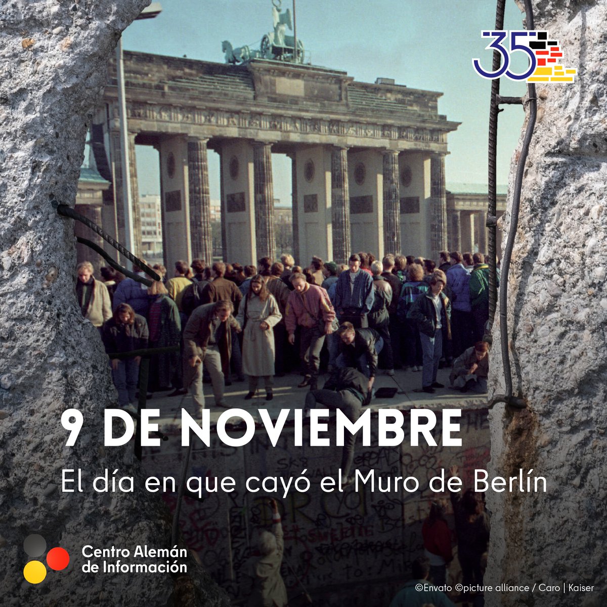 👉#OTD hace 36 años cayó el Muro de Berlín: una barrera de 155 km que mantuvo separados y oprimidos a millones de alemanes durante casi tres décadas.
🤲🕊️ La libertad y democracia no se deben dar por sentadas: debemos protegerlas siempre, en todo el mundo.
#ValorPorLaDemocracia
