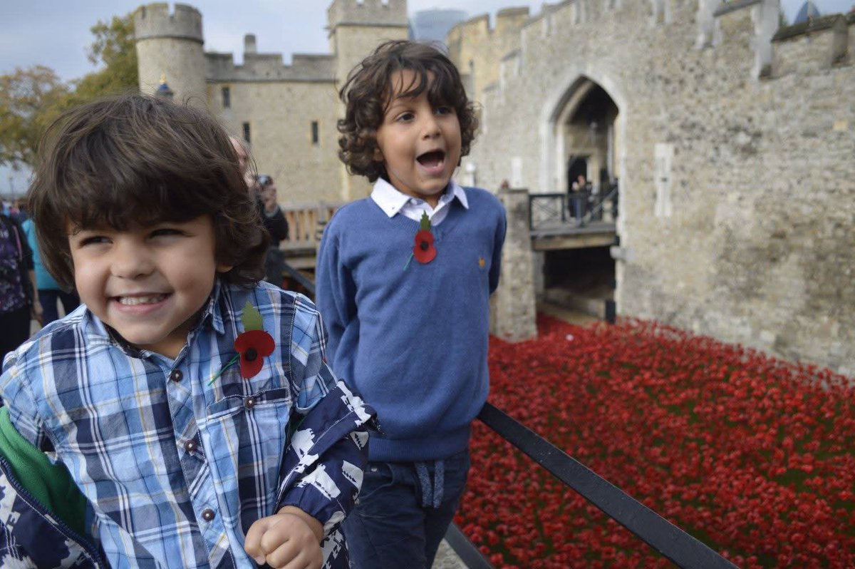 We've recycled our #Remembrance window that we first put up in the Pandemic. It feels important this year to honour our 2 great grandfathers who served in WWII &amp; the message they fought for: peace, unity &amp; freedom. By coincidence, one served in Egypt, our dad's home country ❤️