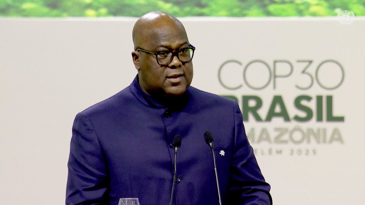 environews_rdc's tweet image. COP30 : Félix Tshisekedi, &quot; J’ai lancé une initiative structurante et ambitieuse dénommé, le Couloir Vert Kivu-Kinshasa… Avec le couloir vert Kivu-Kinshasa, la République démocratique du Congo est l’un des rares pays à avoir consacré plus de 30% de son territoire à la…