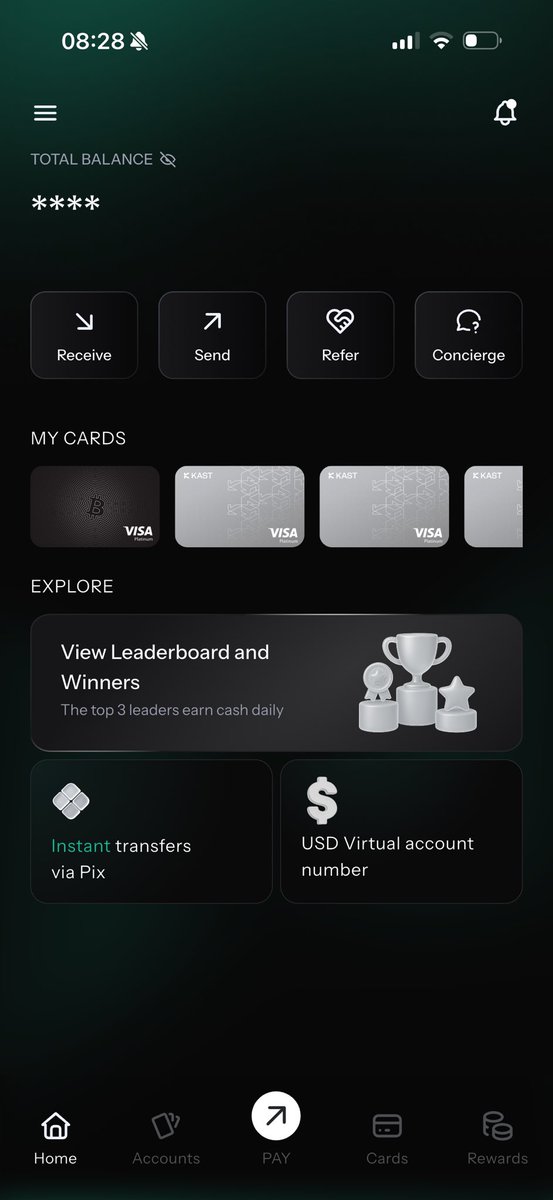 vinecriptoverso's tweet image. Já atualizaram o novo app da @KASTxyz ?

Cada vez mais bullish com o que venho acompanhando desde o começo.

KAST will be your last card

and now…

KAST will be your last All in One Global Money APP

💳 —&amp;gt; 🏦

Se você ainda não abriu a sua conta, tá dando mole:…