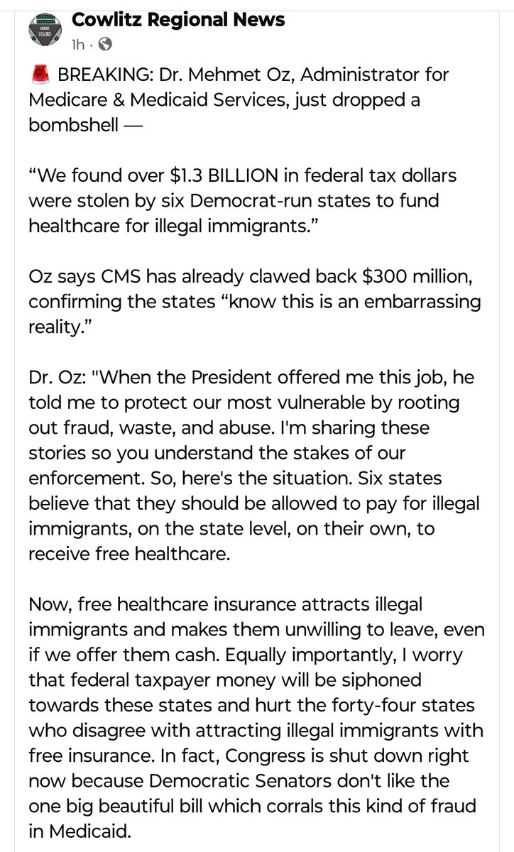 JimWalshLD19's tweet image. This is a big deal.
Washington is one of the states on CMS's list.
If Ferguson, Brown &amp;amp; Co keep syphoning taxpayer money to illegal aliens through Apple Health, they're going to cause major legal &amp;amp; financial problems for WA.
They need to stop this misappropriation of funds NOW.