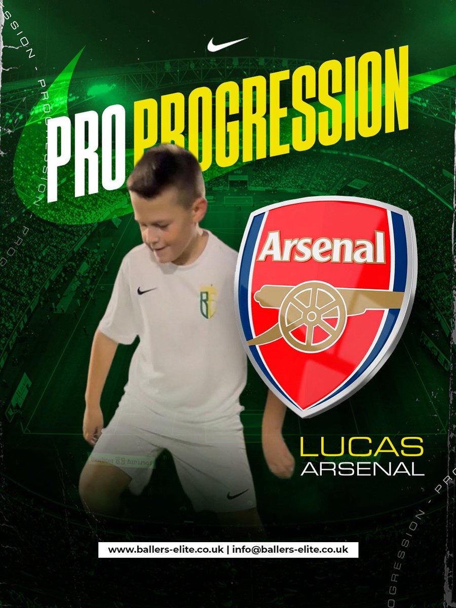 🚨 𝙋𝙧𝙤 𝙋𝙧𝙤𝙜𝙧𝙚𝙨𝙨𝙞𝙤𝙣 🚨

Congratulations to Lucas who has been invited for a trial assessment with Arsenal! ⚽️💫

Lucas demonstrated outstanding technical ability, a great work ethic and hunger to improve. Well deserved, Lucas! 👏🔥
