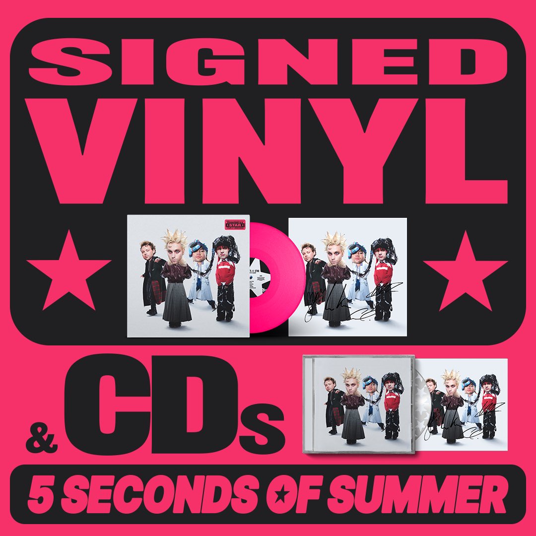 5SOS's tweet image. LIMITED VARIANT SIGNED ALBUMS AVAILABLE NOW. ALL SIGNED MERCH IS LIVE, exclusively at 5sos.com