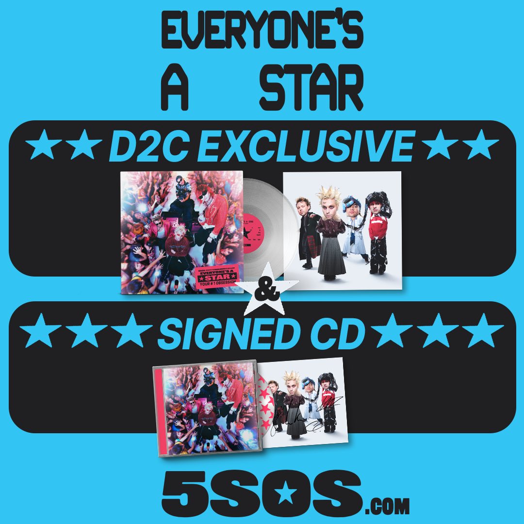 5SOS's tweet image. LIMITED VARIANT SIGNED ALBUMS AVAILABLE NOW. ALL SIGNED MERCH IS LIVE, exclusively at 5sos.com