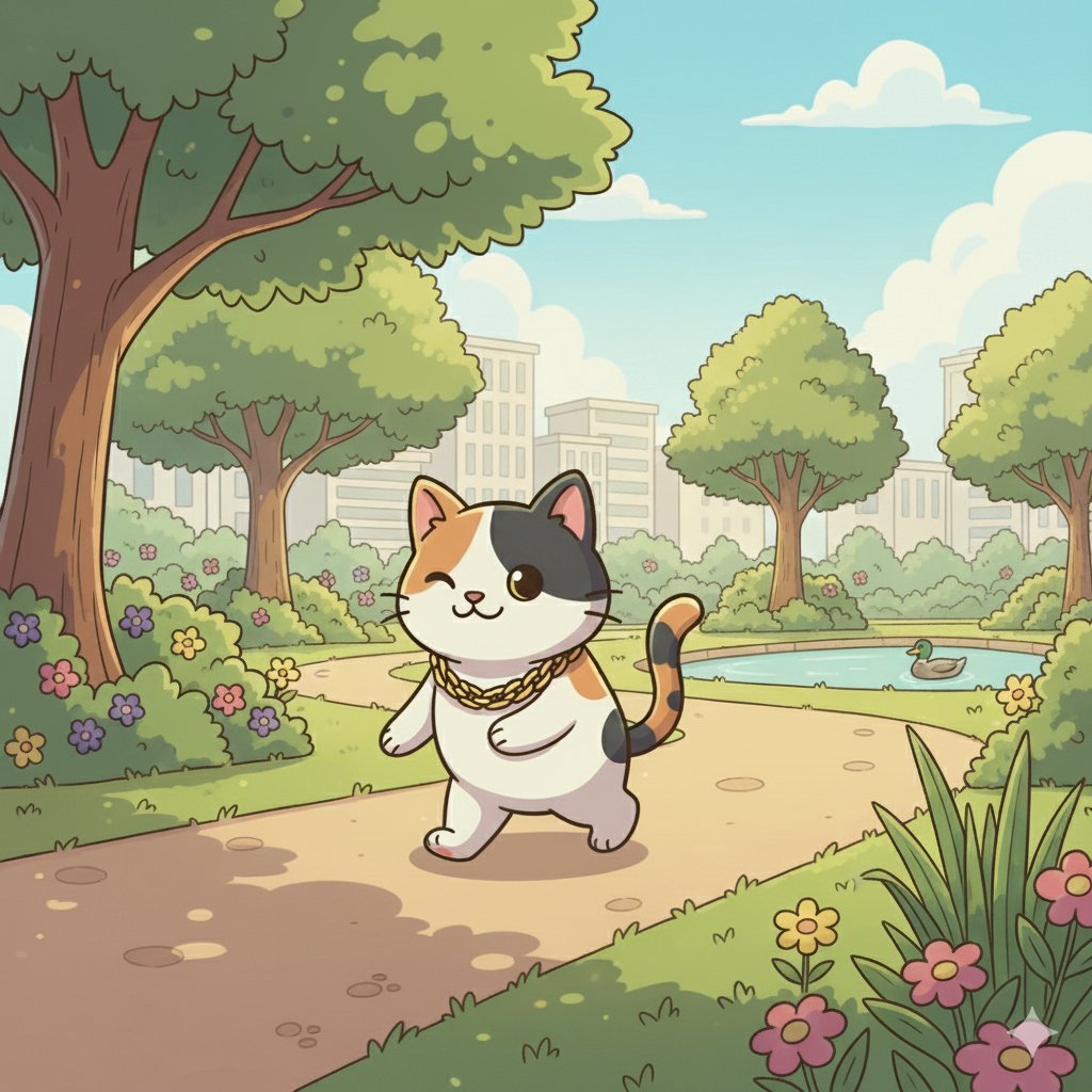 Sol_Kitty_'s tweet photo. While others are panicking, Sol Kitty is just vibing in the park, enjoying the peace and quiet before $SKIT drops. ๐ Market down? More like market prepping for our entrance! ๐ #SolKitty #SKITsoon https://t.co/VWIYcjkFRg