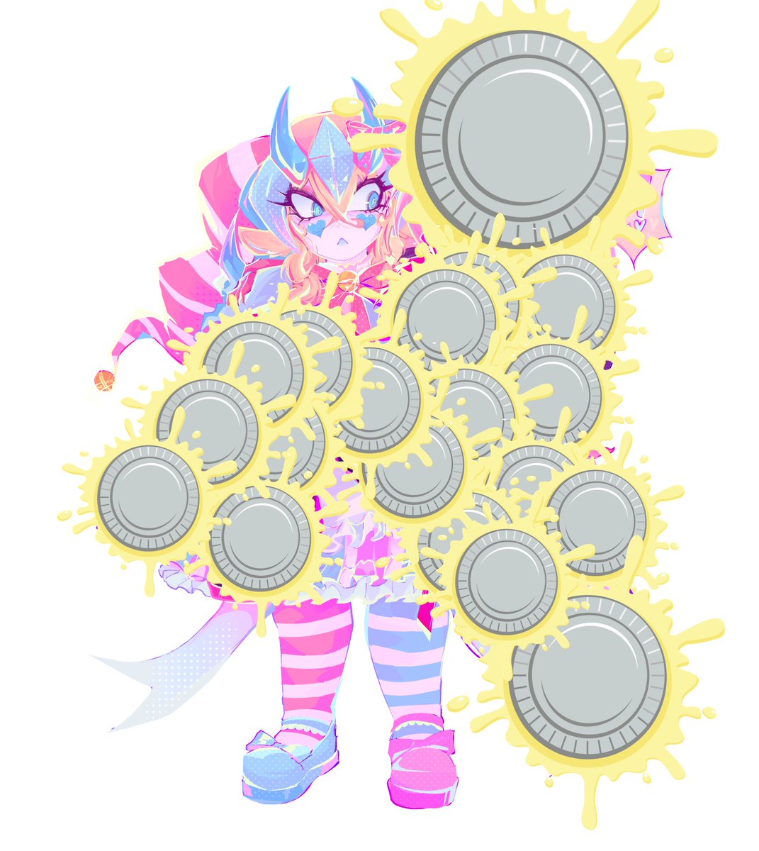 Sweetfetti's tweet image. // I will take a but of a break today but I really wanted to share some finished c0mms I got that I really like ! (Dont mind the pies im nervous to share my yumeship) 

First one is by @LOVEXMEM0NSTER and the 2nd is by @ArtistFloofer super awesome people check them out !!