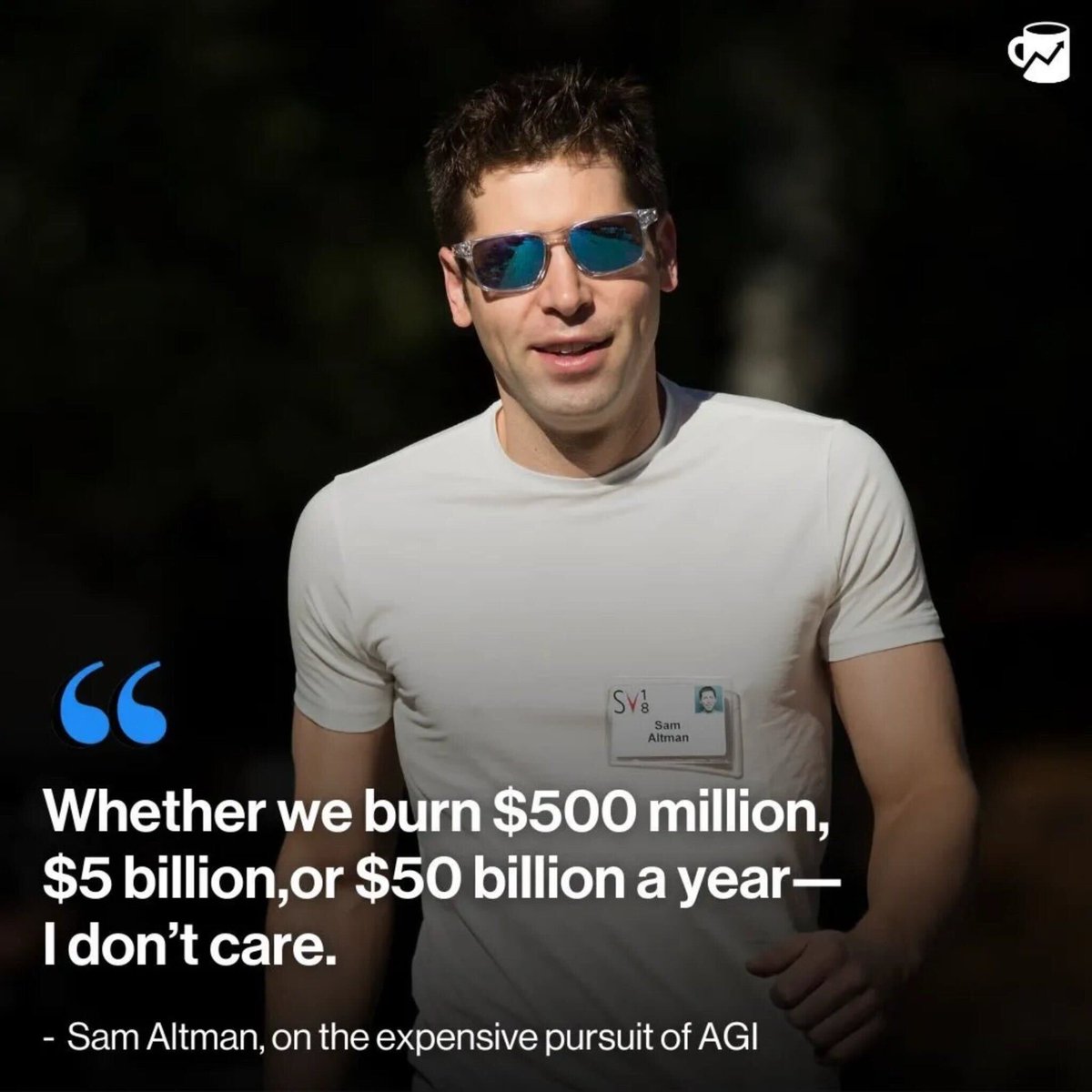Sam Altman is officially, already, one of the GOATs.

But this quote perfectly shows how far the startup narrative has drifted from reality.

If you are a top .000000001% company like OpenAI, you can say something like this.

But every other founder needs to be honest with