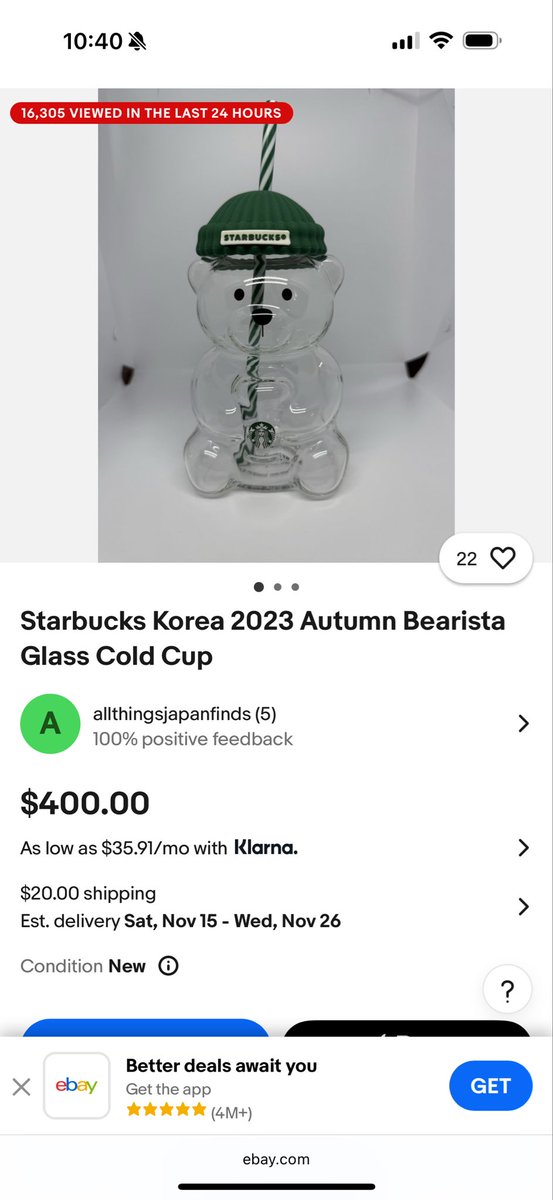 cbciozlem's tweet photo. Good job, Starbucks. Sending only two of each item to stores and having your own employees buy them before opening is a total fail. The cups you sell for $30 are now going for $300–$650 on eBay.

Congrats. @Starbucks https://t.co/VTA7eYGCkp