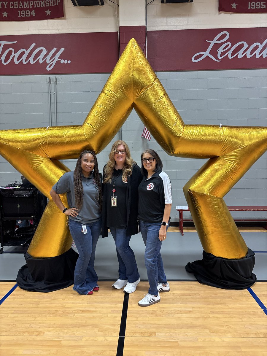 Celebrating our A rated campus!! My daughter got to present me with our A pin.❤️❤️#BeBrave