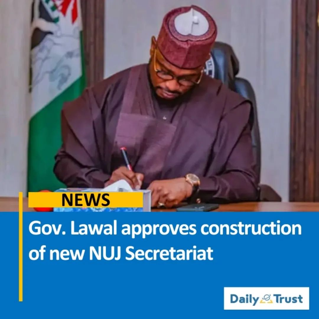 Dexology01's tweet photo. Governor Dauda Lawal of Zamfara State approved the remodeling of the state Secretariat of the Nigeria Union of Journalists’ (NUJ). https://t.co/vZmjE36t7E