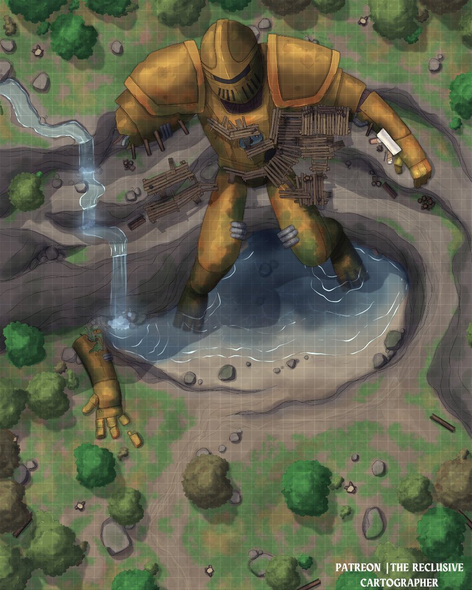 Beneath the shadow of the Fallen Titan, ancient power lies dormant, woven into the earth itself.

In collaboration with <a href="/Reclusive_Carto/">George | The Reclusive Cartographer</a>