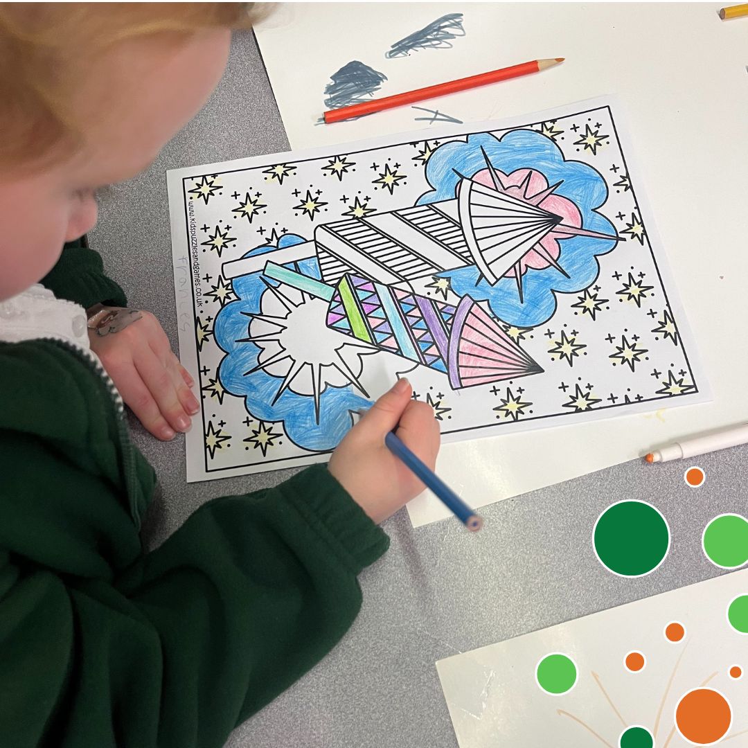 ManorParkSchSM1's tweet image. Magical inspiration at wrap-around care! ✨ 
Our children coloured their rockets and fireworks while enjoying a dazzling Disney fireworks display projection! 🏰 🎆

Creativity sparked by magic! 🖍️ 

#WrapAroundCare #DisneyMagic #ColouringFun #AfterSchool