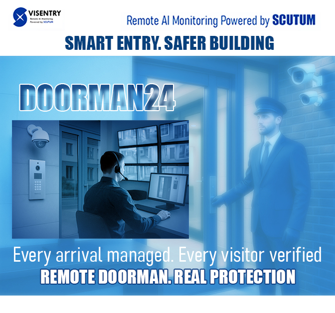Upgrade your building’s entrance. Meet Doorman 24.
Imagine a doorman who’s always on duty — day and night — without the overhead of full-time staff. 

+1 201-843-0099
lnkd.in/e6PFHeFw
#BuildingSecurity #RemoteDoorman #SmartAccess #Visentry