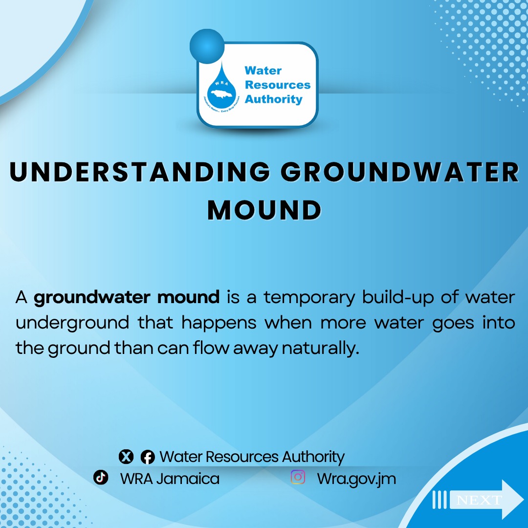 💧 Too much water underground = flooding above ground.
#WRAJamaica #KnowYourWater