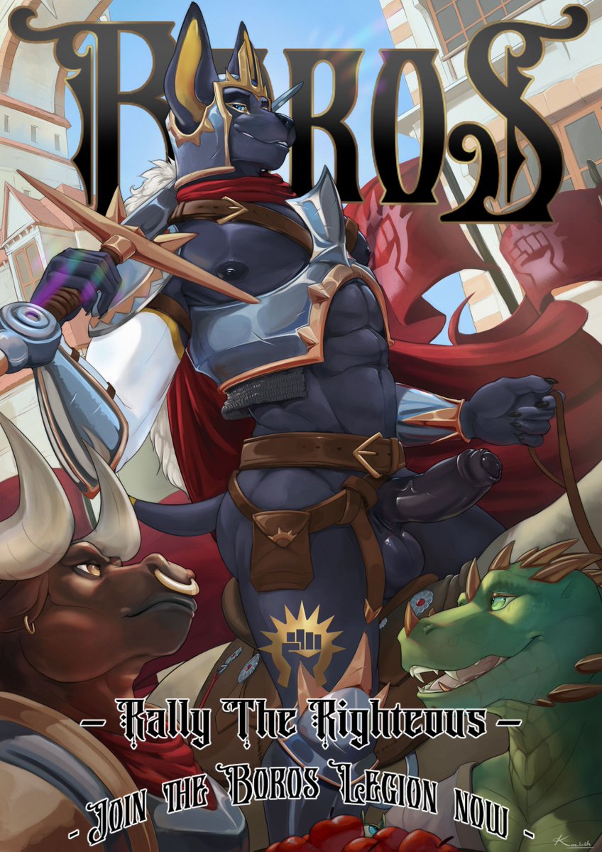 Commission for Whitecoal of his handsome Lyra!

Some say it was a Rakdos artist who defiled the Boros poster… others whisper it was part of a more charming persuasion technique 👀

Either way, sign me up =p I’m joining now!

#furryart