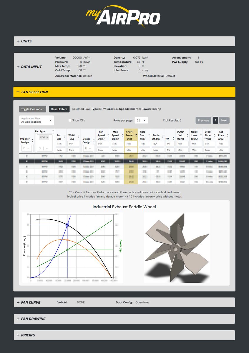 AirProFan's tweet photo. Our industry-favorite selection tool that puts performance data at your fingertips?
24/7 access to:

Performance curves and fan selection
Options and accessories configurations
Budgetary pricing
Improved workflow for faster specification

Try it at https://t.co/WDqIc72l9N https://t.co/QyHF5jCFYQ
