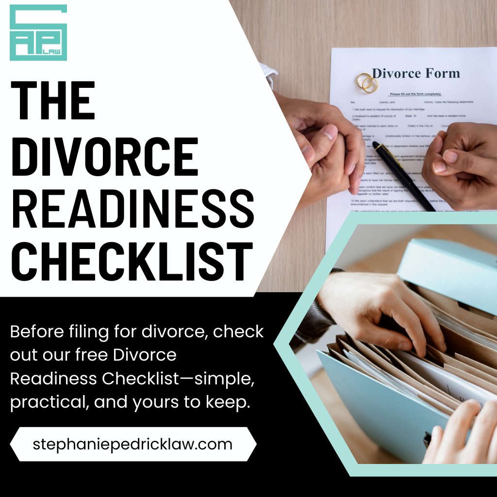 StephPedLaw's tweet photo. Before filing for divorce, take a look at our free Divorce Readiness Checklist. It’s simple, practical, and yours to keep. 

https://t.co/ILsPKeNO5n #Divorce #sjdivorcelawyer https://t.co/KAM2ziHCTM
