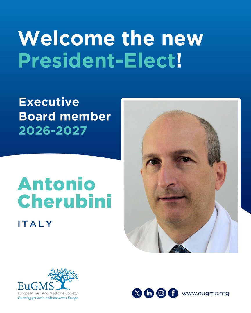 EuGMSSociety's tweet image. 🌟 We are delighted to announce @AntonioCherubi5 as our new President-Elect!

Discover more about his background, contributions, and aspirations for the Society in our latest news feature. 👉 bit.ly/4opgeSp

#EuGMS #GeriatricMedicine #News #PresidentElect