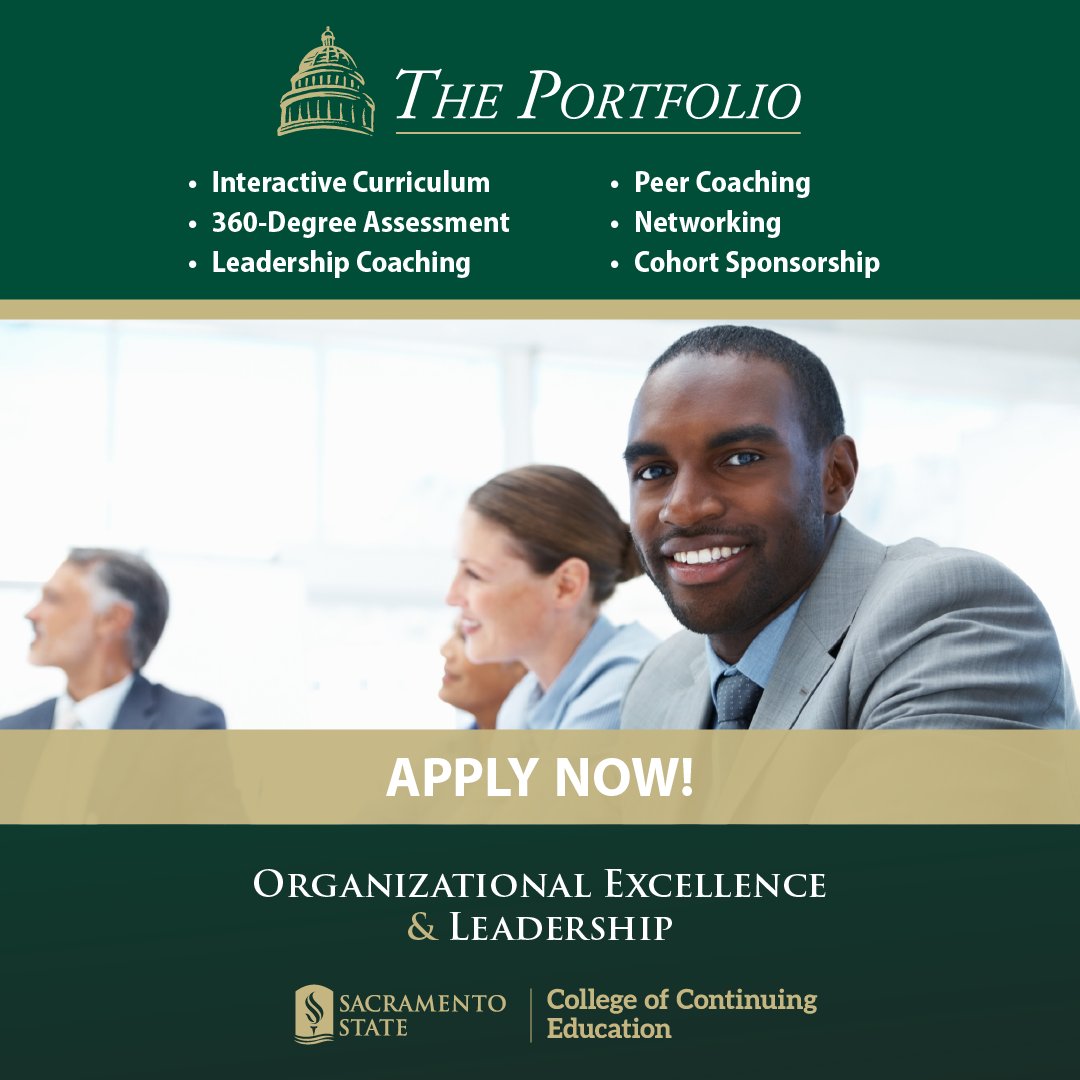 Transform your leadership. Transform government. 💡
Through The Portfolio at Sac State’s CCE, public sector professionals gain the tools, coaching, and confidence to lead with purpose.
Apply by Nov 14 → cce.csus.edu/portfolio
#SacStateCCE #ThePortfolio #GovernmentLeadership