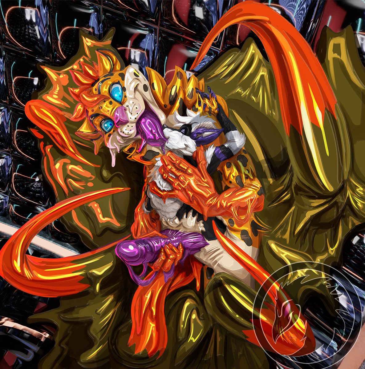 No use struggling, just submit and relax… let yourself be claimed by the goocat.

With <a href="/latex_iris/">✨🦊 SHINY IRIS 🦊✨</a> 
🖌️ <a href="/RavensflockArt/">RavensflockArt 🔞</a>