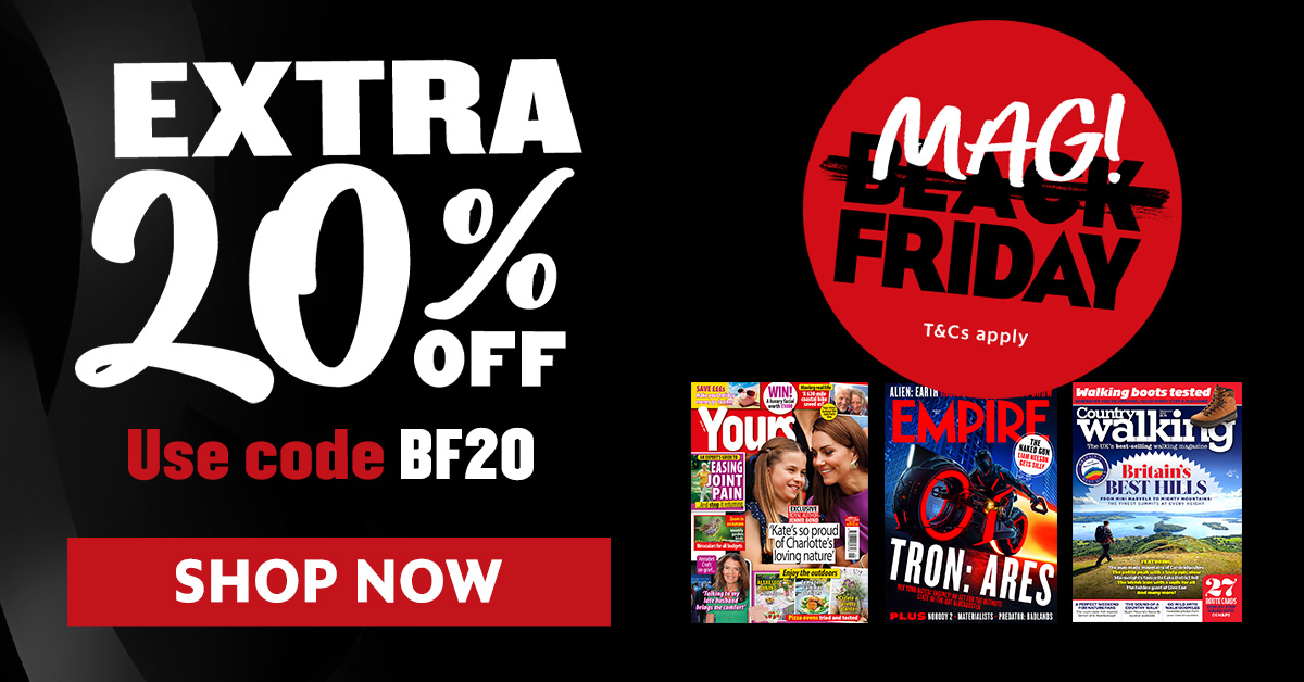 totaltvguide's tweet image. Black Friday offer! Get a whole year of @totaltvguide from just £92 when you use the code BF20 at the checkout. Know what’s on, when. Don’t miss out! #BlackFriday #TVGuide bit.ly/46SMTbv