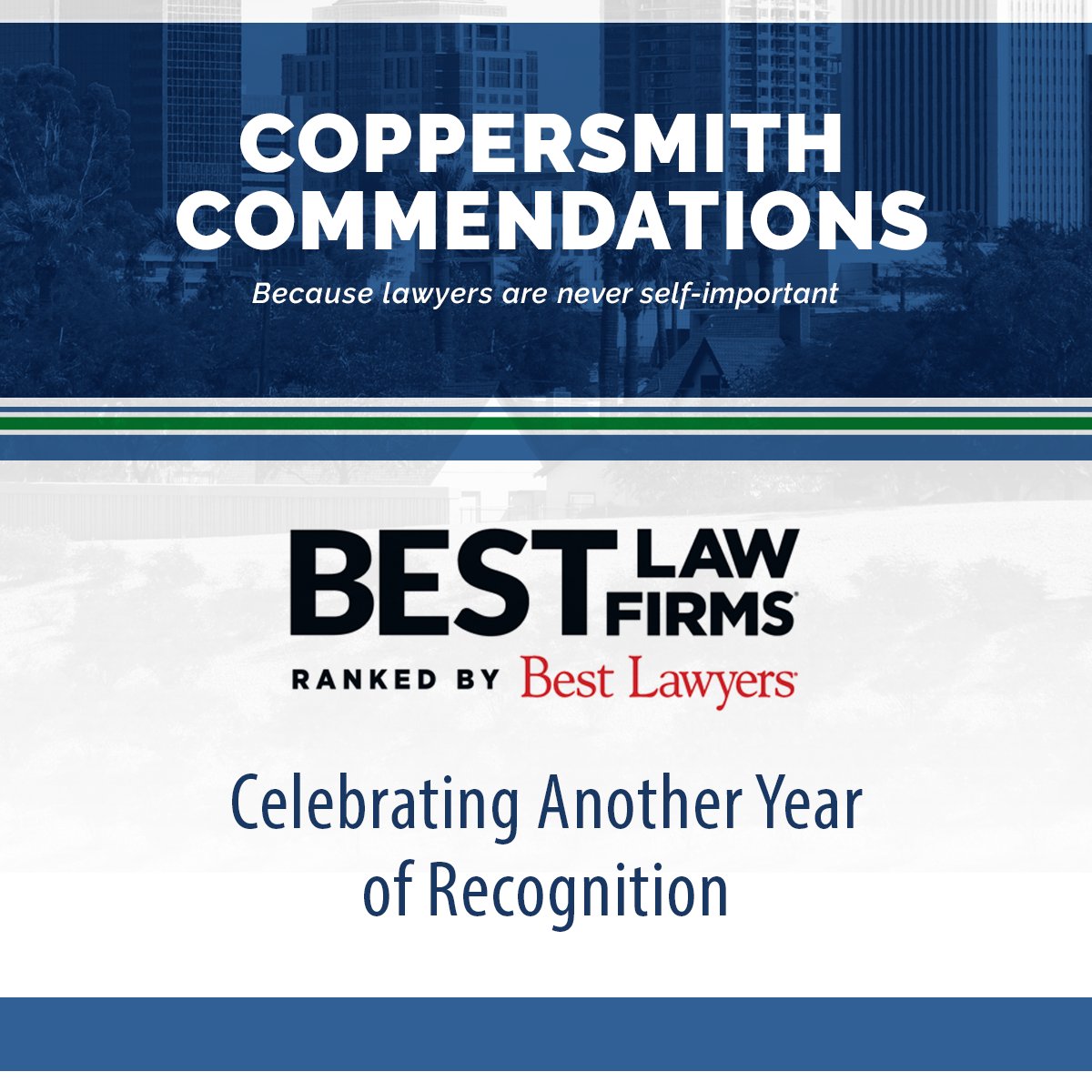 Coppersmith Brockelman once again has been listed in Best Law Firms by <a href="/BestLawyers/">Best Lawyers</a> and <a href="/usnews/">U.S. News & World Report</a>.  

The firm ranked nationally in four practice areas and locally in 16.

cblawyers.com/coppersmith-br…