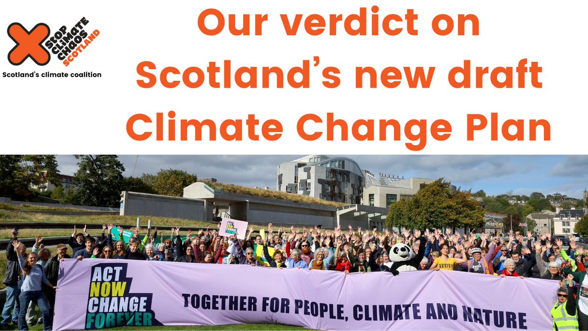 Our reaction to the new draft Climate Change Plan: major missed opportunities to reduce emissions in some of the most polluting sectors in ways that deliver meaningful improvements to the lives of people in Scotland.

👇

stopclimatechaos.scot/new-draft-clim…