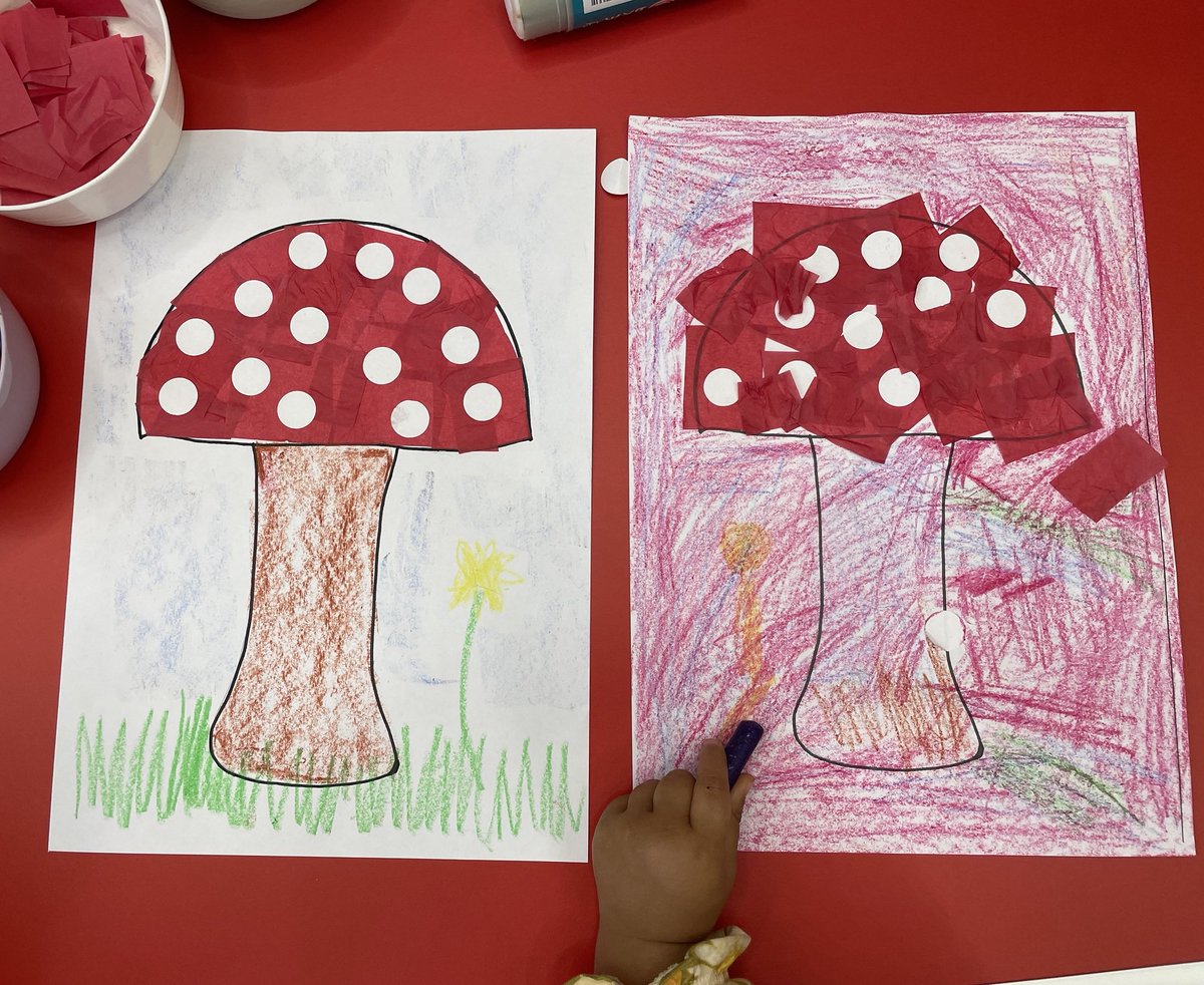 GreenwichLibs's tweet image. We enjoyed a crafty #MessyMorning at #PlumsteadLibrary today! We made We made some beautiful mushrooms 🍄 using different colours, shapes and textures! 🎨 Join the fun every Thursday from 10.30-11.30am to borrow books + #Craft! 📚 #LoveYourLibrary