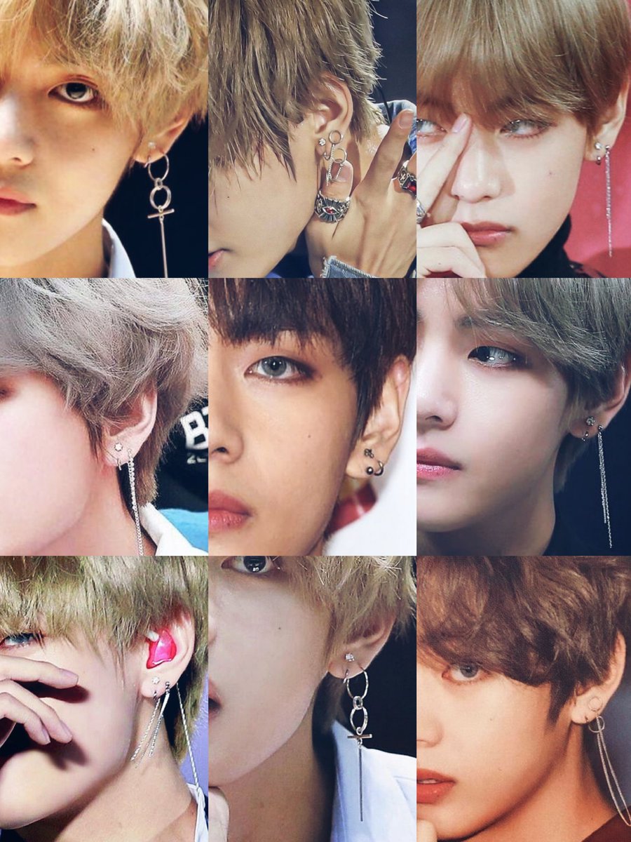 _thvmuse_'s tweet image. lowkey miss how Taehyung used to adorn his V piercing, this era was so iconic ❤️‍🔥