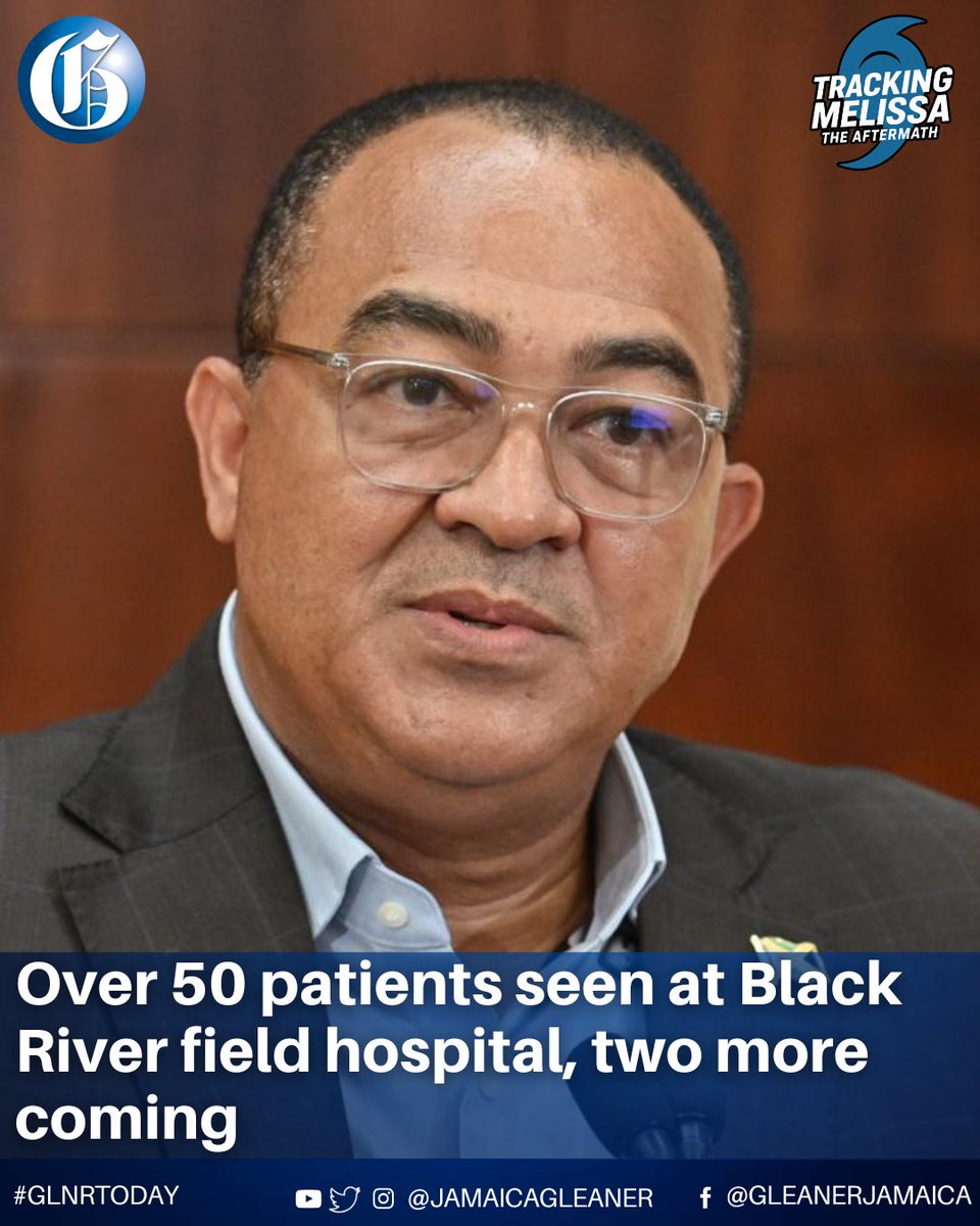 Health Minister Dr Christopher Tufton says the field hospital which was opened in Black River, St Elizabeth, yesterday, has seen about 50 patients over the last 24 hours. #GLNRToday

📸: Rudolph Brown