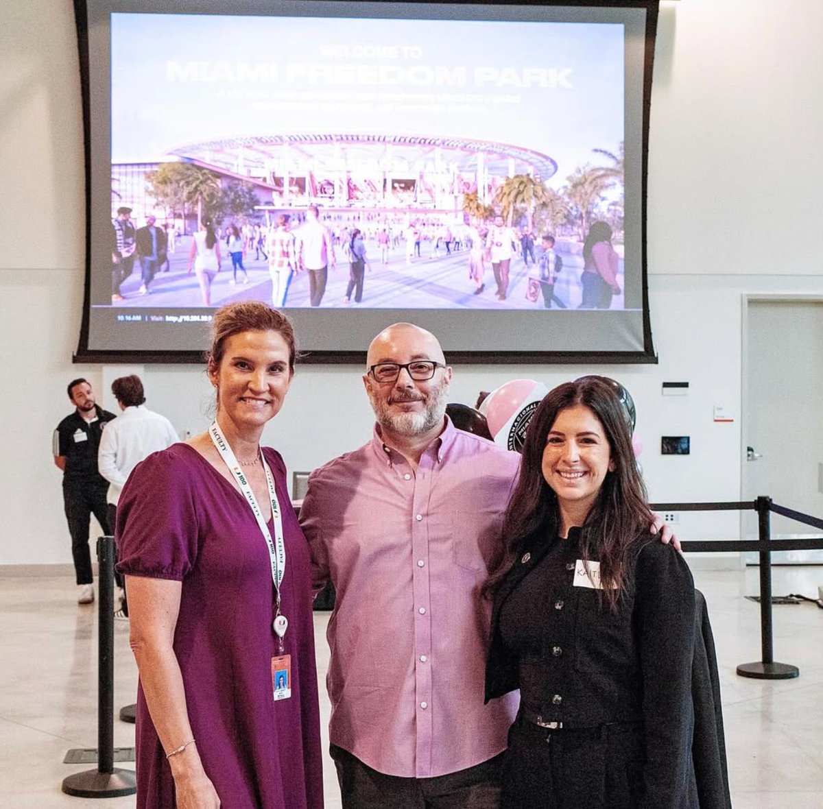 Our very own Sport Administration faculty, Paul Resnick &amp; Dr. McNary, joined <a href="/InterMiamiCF/">Inter Miami CF</a> Kaitlyn Stolzenberg for their on-campus Career Fair this week! ⚽️ We’re proud to see our faculty connecting students with incredible opportunities ahead of the Miami Freedom Park opening