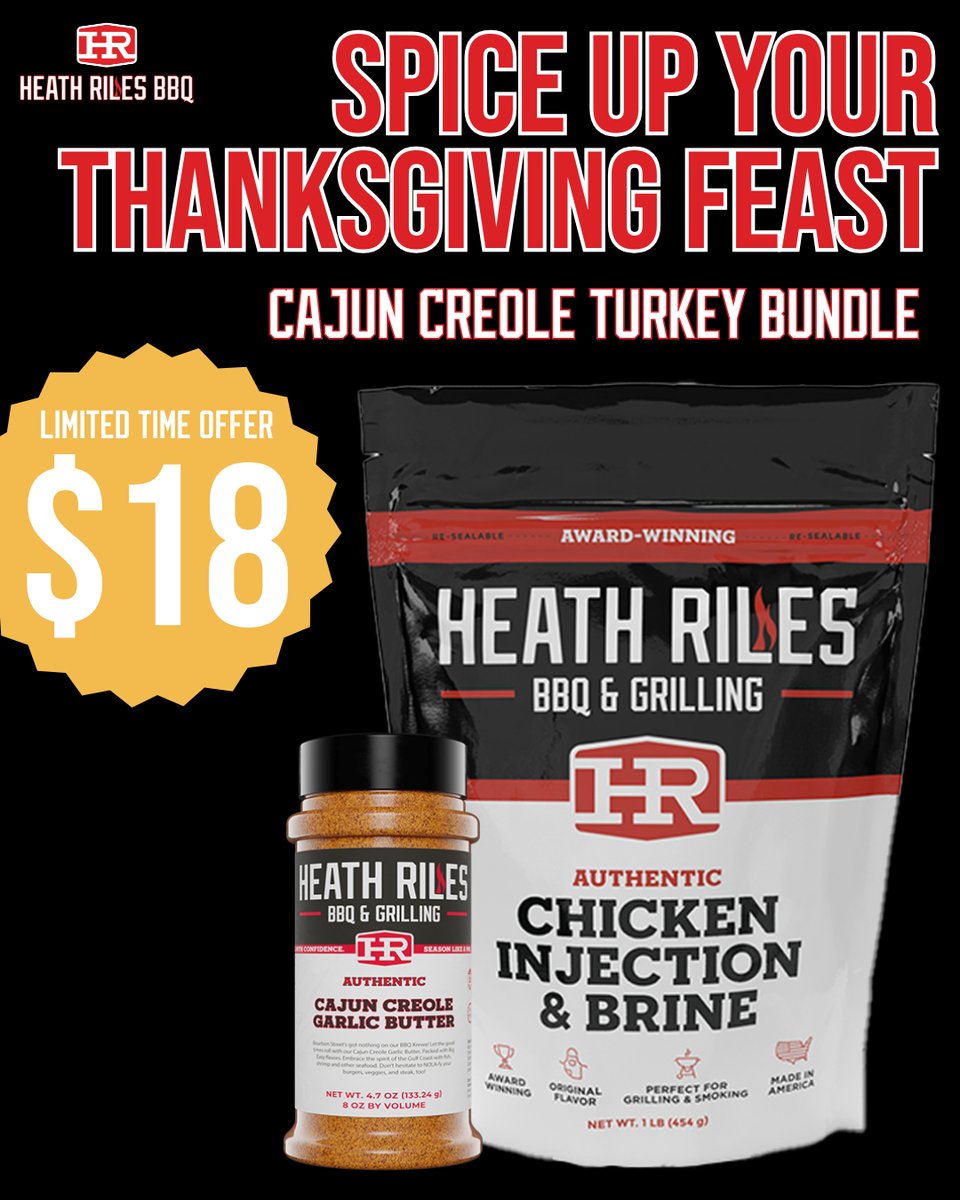 Turkey Bundles Are Here! 🦃

Make juicy, flavorful poultry easy with our Classic Turkey Bundle For bold, buttery Louisiana-style flavor, try the Cajun Creole Turkey Bundle. Both bundles are perfect for any poultry!

Shop Now - ow.ly/mVoM50XnemM*