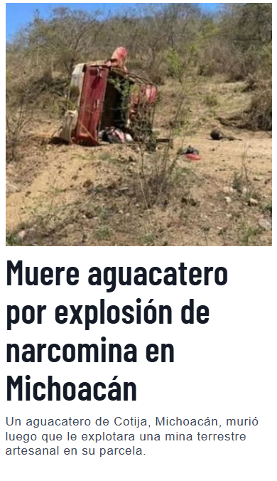 MLopezSanMartin's tweet photo. En Michoacán, hasta ir a trabajar se volvió un riesgo.

Una narcomina le quitó la vida.

📷 Reforma https://t.co/DzB5kEHJwz