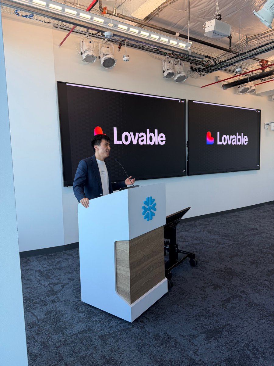 chinat_yu's tweet image. Repped @lovable_dev at Production-Grade Agents Summit #SFTechWeek ⚡️
We dove deep into production-ready AI agents w/ top builders,💥 hosted #Vibecoding Workshop turning ides into real codes. DM me if your into #AI agents  #hackathon or #creative AI workshop👇#lovable