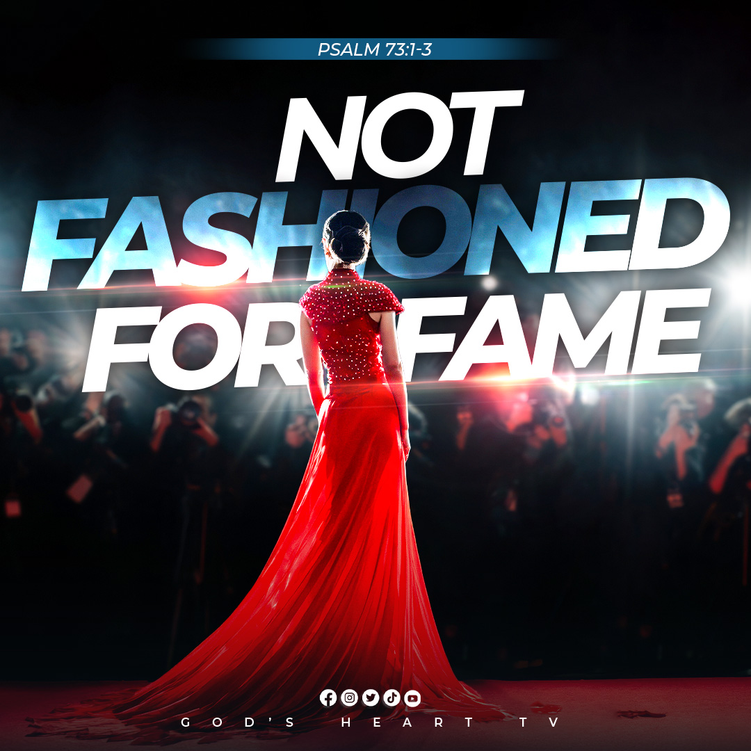 GodsHeartTV's tweet image. NOT FASHIONED FOR FAME
Psalm 73:1-3, “Surely God is good to Israel, to those who are pure in heart. But as for me, my feet had almost slipped; I had nearly lost my foothold. For I envied the arrogant when I saw the prosperity of the wicked.”

People of God, the Psalmist faced an…