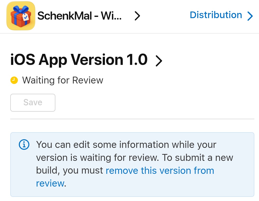 programonaut's tweet image. Finally submitted my new wishlist app SchenkMal for review in the apple AppStore!

Let&apos;s see how many rounds we need to get it in the AppStore haha

P.S. also to Google Play^^
