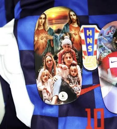 trad_west_'s tweet photo. Luka Modrić is a devout Catholic🇻🇦 

His faith is reflected in public acts, such as wearing shin guards with sacred images and participating in religious events, reinforcing values like honor, friendship, and ethical work, which elevate his role as a leader in the fields. https://t.co/e63XsMv9UT