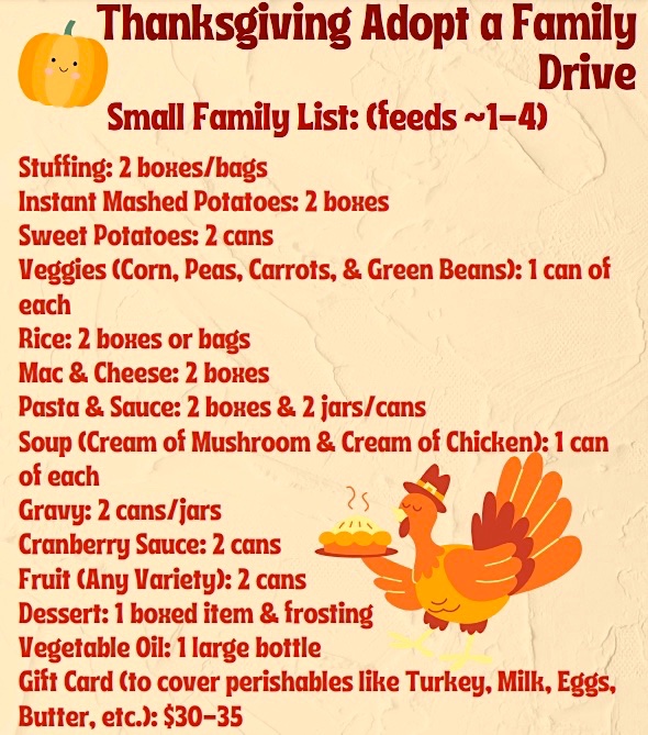 RowanMath's tweet image. Rowan Chess Club is participating in the annual Thanksgiving Food Drive. If you would like to help, please drop off donations in the boxes located in Robinson Hall, room 228P. Last day for drop off is 11/19. See attached flyer and list for any tips on what kind of items to bring.