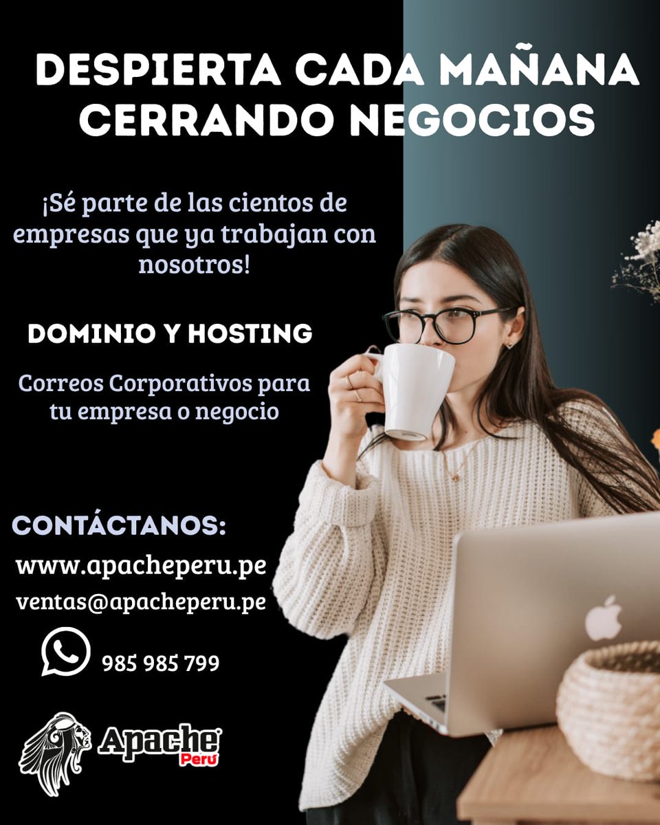 apacheperu's tweet image. Lo mejor para tu Negocio o Empresa!

Dominio, hosting, correos corporativos para tu Empresa así de fácil desde 120 soles al año INC IGV!

Solicita información a nuestro  WhatsApp escribiendo al 985985799

apacheperu.pe

#apacheperu #dominio #hosting #correoscorporativos