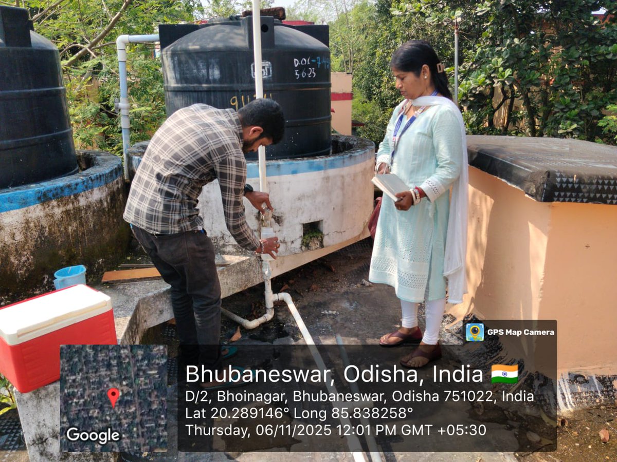 Water samples were collected from various government quarters in Bhubaneswar(Bhoi Nagar) and the vicinity of IG Park, for laboratory testing. The objective of the sampling was to ensure the quality of drinking water and to prevent the spread of water-borne diseases.
#PublicHealth