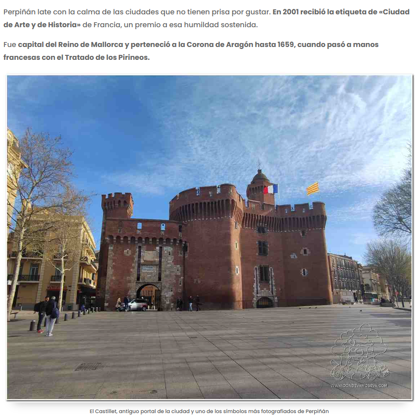 ¿Ganas de un city break? Según <a href="/DondeVamosEva/">Dónde Vamos Eva?</a>  Perpignan es animada, cultural, lujosa y sobre todo gastronómica
Casa Sansa
Café Vienne 
La Galinette
Le Divil 
Y dormir
Hotel Dalí Centre 
Hôtel de la Loge 
Mas Latour Lavail 

dondevamoseva.com/que-ver-perpin…