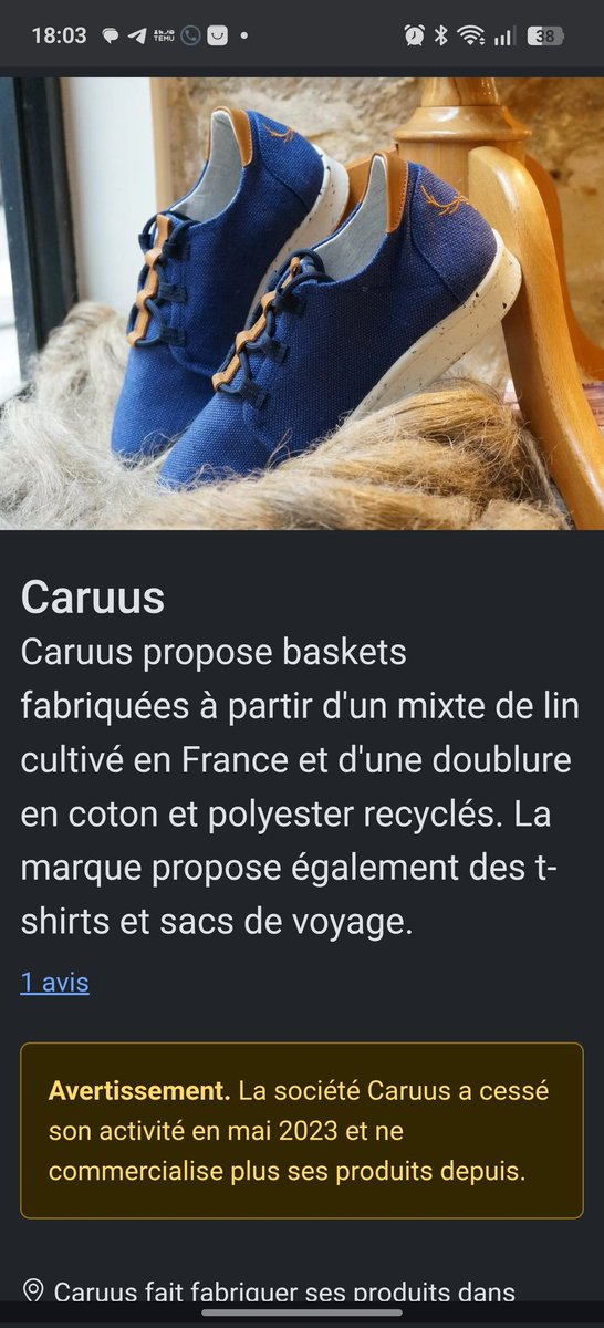 RBouveret's tweet photo. @Europe1 @DiCrescenzo_A @MIF_Expo Il site Caruus, donc je m'empresse d'aller voir ce fleuron Francais de la chaussure entièrement fabriqué en France pour moins de 200€ prix de vente public !!!!!!! 
Voici le résultat #Europe1 https://t.co/649tGJVl0S