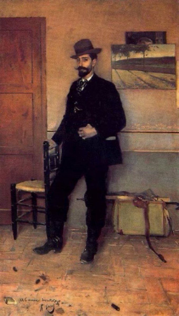 RamonCasasCarbo's tweet image. Retrat de Santiago Rusiñol (1889). Portrait