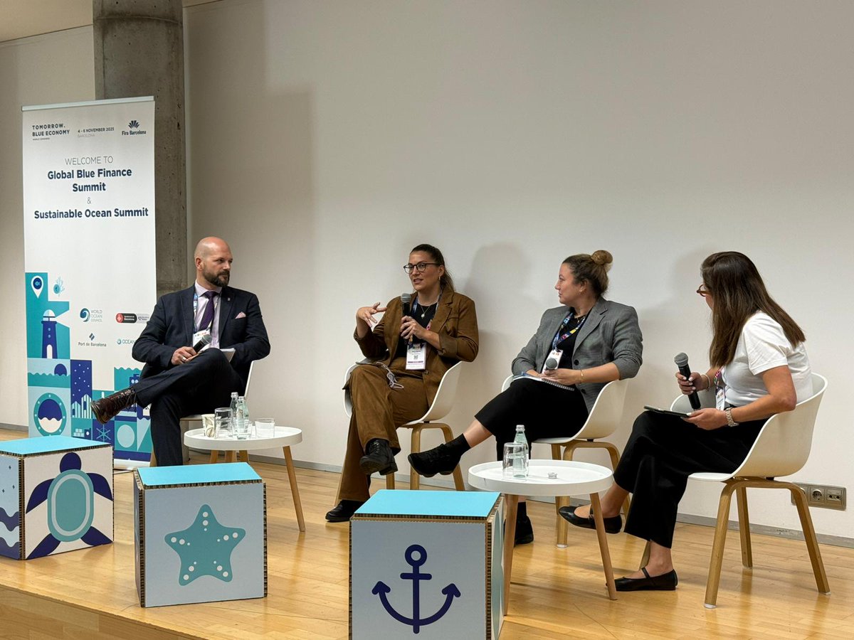 WestMedStrat's tweet photo. Happening today in Barcelona at the 'Sustainable Ocean Summit.'
Celia Murcia (Founder of #BlueJobs and WestMED coordinator) participated in a panel on the 'Future Blue Workforce.'
As the ocean economy needs a new generation of skilled workers (from digital and technical skills to sustainability training) - How do we prepare a workforce ready to power the future ocean economy?
Check the full event & programme👉https://t.co/jap0OAiPw5