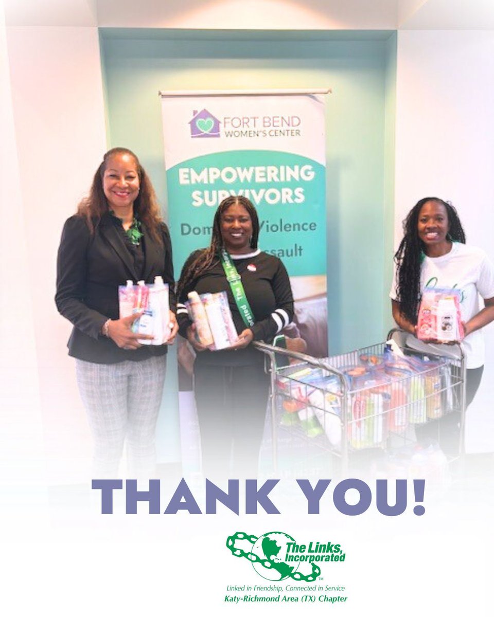 Thank you very much to The Links, Inc. Katy-Richmond Area Chapter for their time putting together toiletry kits for our clients. We are so grateful for organizations who help to provide the essentials that our clients need! #domesticviolence #sexualassault #KatyRichmondAreaLinks
